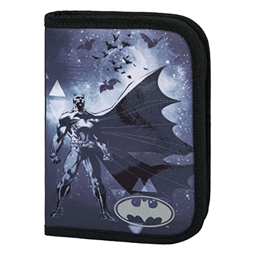 Baagl Federmäppchen für Jungen - Schüleretui, Federtasche, Federmappe für Schreibwaren - Etui, Federpenal, Schulmäppchen (Batman Storm)