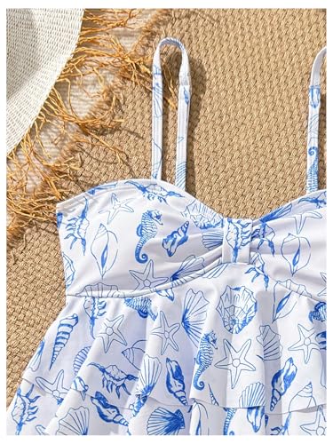 SHENHE Girl's Tankini Swimsuit 2 Piece Tiered Ruffle Flounce Beach Bathing Suits Swimwear3