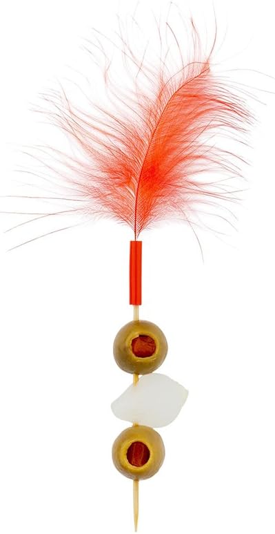 Restaurantware 6 Inch Party Toothpicks 500 Disposable Cocktail Skewers - Camouflage Feather Decoration Sharp Tips Assorted Bamboo Decorative Cocktail Picks For Garnishes Or Appetizers