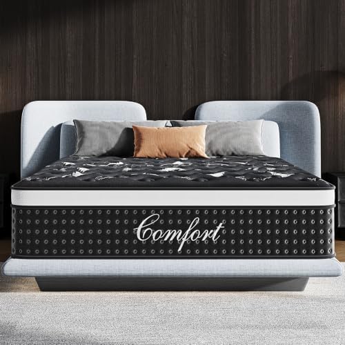 Full Mattress, 12 Inch Full Size Mattress in a Box, with Pocket Springs & Cooling Memory Foam, Hybrid Firm Mattresses– Motion Isolation & Pressure Relief, CertiPUR-US Certified, 75"L x 54"W