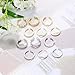 FUNRUN JEWELRY 12PCS Adjustable Toe Ring for Women Girls Daisy Flower CZ Tail Ring Band Hawaiian Jewelry