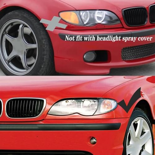 Garniture de Contour de Phare Étanche et Résistante aux UV pour BMW E46