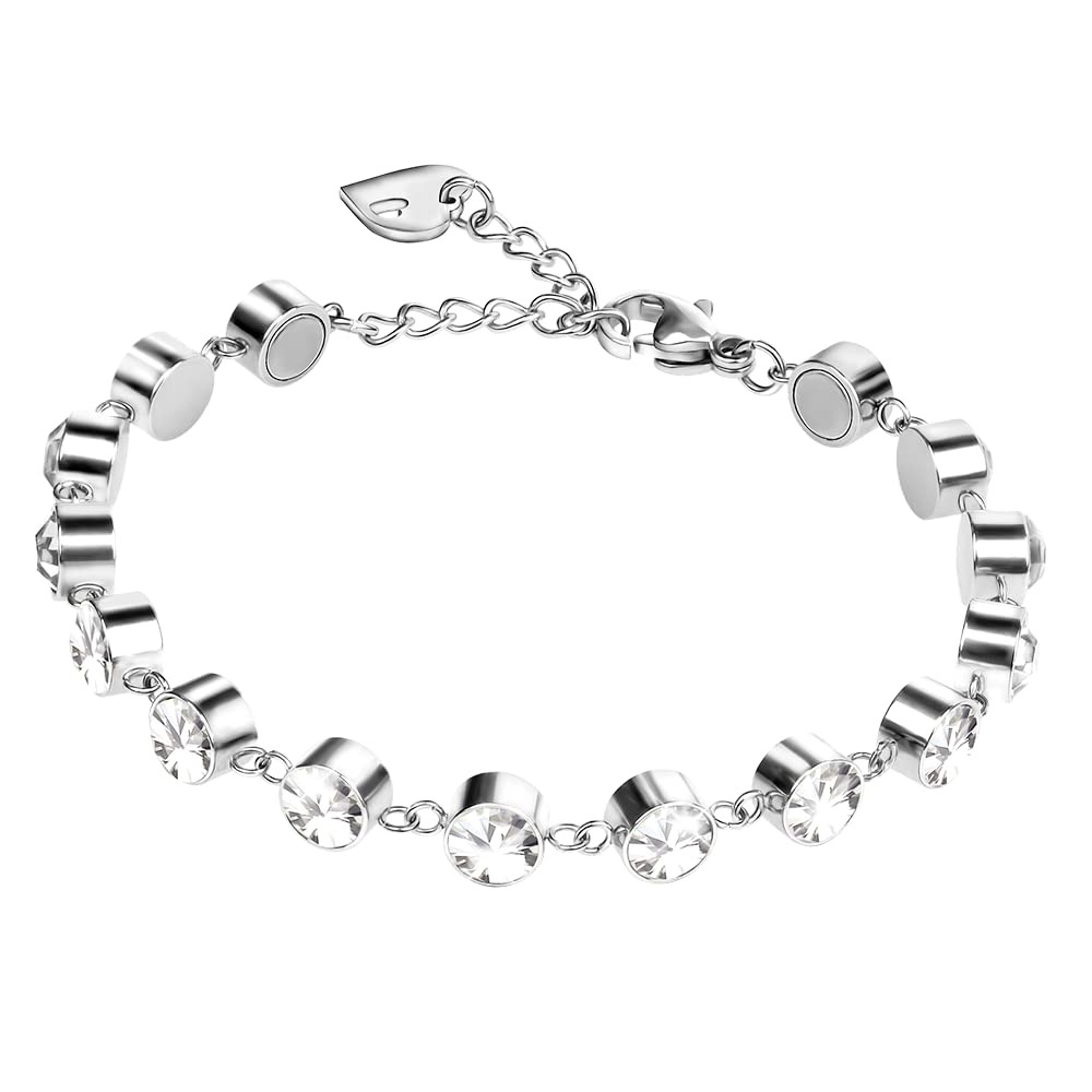 JEROOT Bracelet magnétique pour femme, bracelet amincissant en acier titane