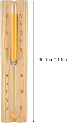 Miniatura 4 de TOPINCN Temporizador de arena para sauna de madera canadiense montado en la pared giratorio 15 minutos reloj de arena temporizador con arena