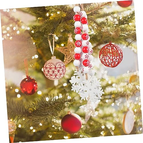 Cuentas de madera para de Navidad y manualidades en el árbol familiar 6
