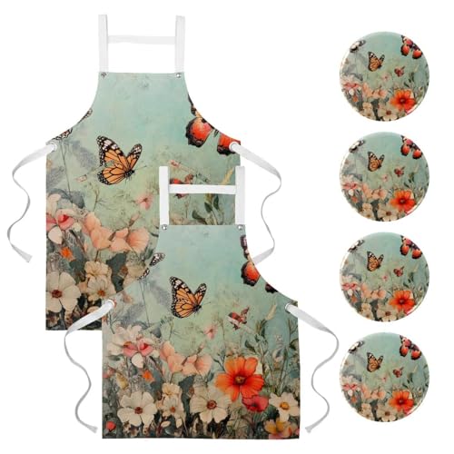 Tablier de serveuse pour pâtisserie bistrot et bar lot de 2 tabliers de cuisine