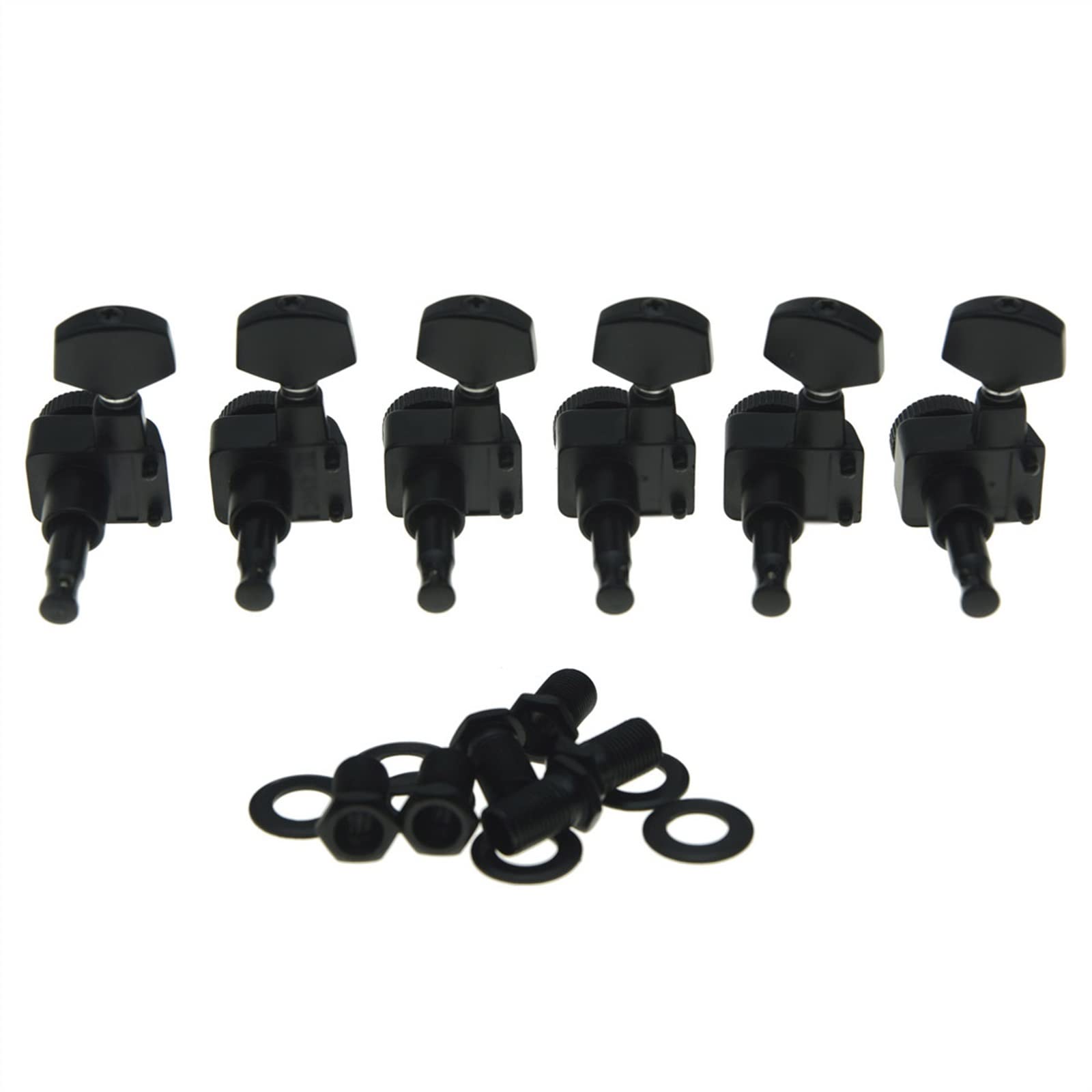 Kołki do Gitary Czarny 6 Inline 2 Pin Blokowanie Kluczy Do Strojenia Kołki Tunery Pasuje Do For ST Do Gitar Elektrycznych For For TL