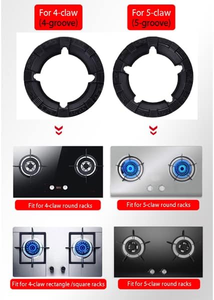 Miniatura 4 de IEUYO Anillo de soporte Wok de hierro fundido para estufa de gas, soporte para ollas antideslizante, ahorro de tiempo y ahorro de energía para 4