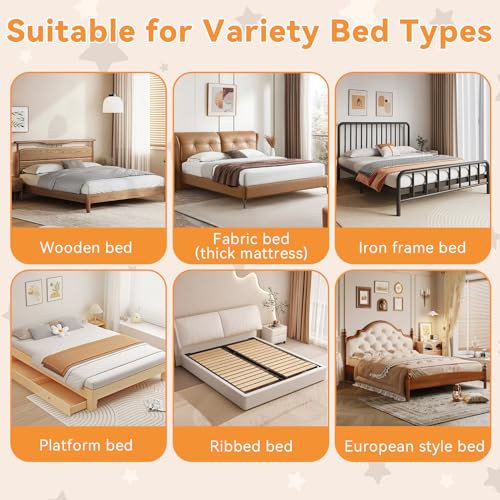 Image of Bed Rail for Toddlers: Foldable & Stable - 78.74 x 78.74 x 59.06 Designed for Queen Size Beds - Bed Rail Guard with Steady U-Shape Base for Toddlers, Baby, Kids