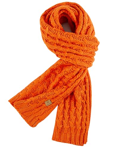 PAGE ONE Women's Ribbed Knit Scarf Winter Warm Long Big Wrap Cashmere Wool Thick Large Chunky Scarf for Women
