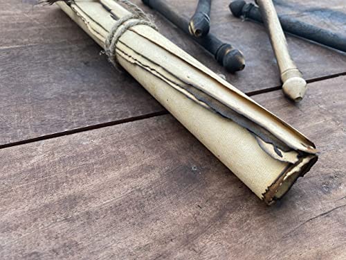 Handmade Antique Blank Paper With Slightly Burned Edge - A4 Size Package Of 50, Watercolor Mixed Media Loose Leaf Paper For Writers, Invitations, Crafts, Thick 130 Gsm Recycled Paper, 8.25X11.7" #TOP7