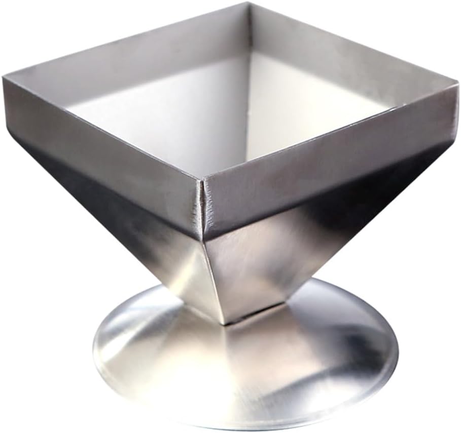DOITOOL Meat Mold Tower Stainless Steel Pyramid Shape Food Press Mold 3.1X3.1X3 Inch Meatball Rice Shaper for Home Kitchen Restaurant