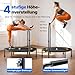 MERACH Mini Trampolin - 102cm/122cm Fitness Trampolin Faltbar, Maximale Belastung 150 KG, Trampoline für Bewegungstraining Leise