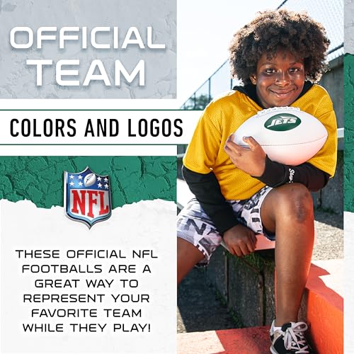 Image of Franklin Sports NFL Autograph Football - Official Size White Panel Souvenir Football for Autographs + Signatures - NFL Team Fan Shop Memorabilia