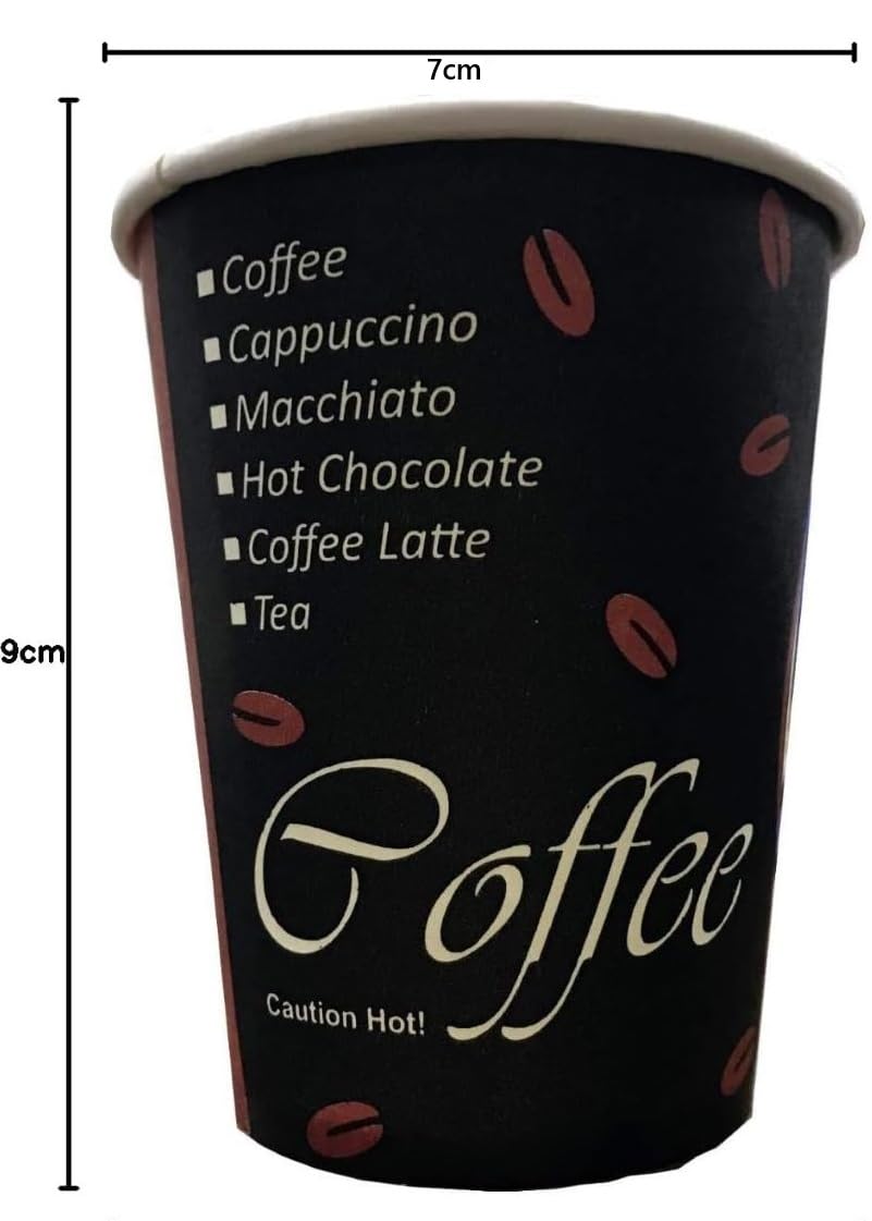 Made in DE 2000 Stück Kaffeebecher Coffee to go Hartpapier Pappbecher 180ml | Tee 7,5 oz Tee Cups, 0,18l, 2x 1000 Stück