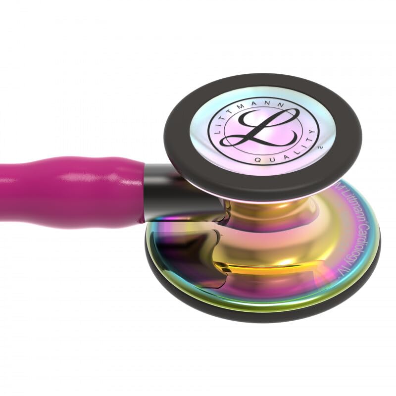 Stetoscopio 3M Littmann Cardiology IV con Incisione Gratuita + Penlight (Lampone/Rainbow Edition/High Polish/Smoke Stem)
