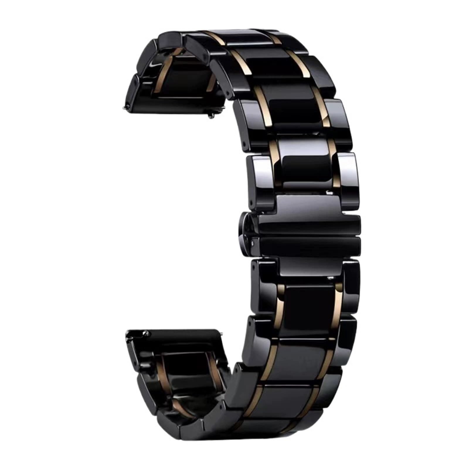 Cinturino in ceramica 18mm 20mm 22mm Cinturino Design a sgancio rapido Chiusura pieghevole in acciaio inossidabile Accessori for orologi di ricambio unisex