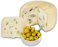 Queijo Minas Meia Cura Recheado com Requeijão e Azeitona - 450g