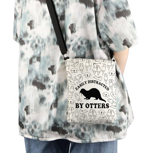 WCGXKO Otter Themed Crossbody Bag Sea Otter Gift Sea Animals Gift for Otter Lover3