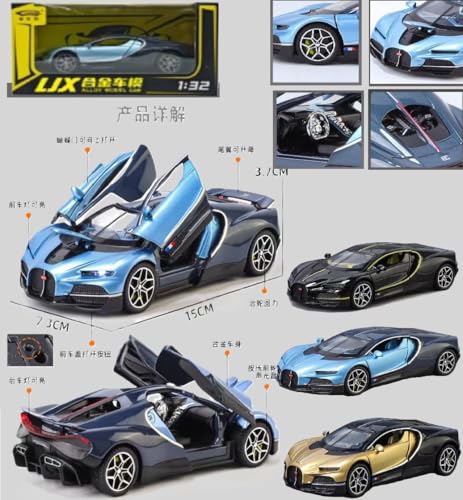 Image of Sky Tech Bugatti tourbillon V16 1:32 Exclusive Alloy Metal Pull Back Die-cast Car Diecast Metal Pullback Toy car with Openable Doors & Light, Music Boys Gifts Toys for Kids【Colors as Per Stock】