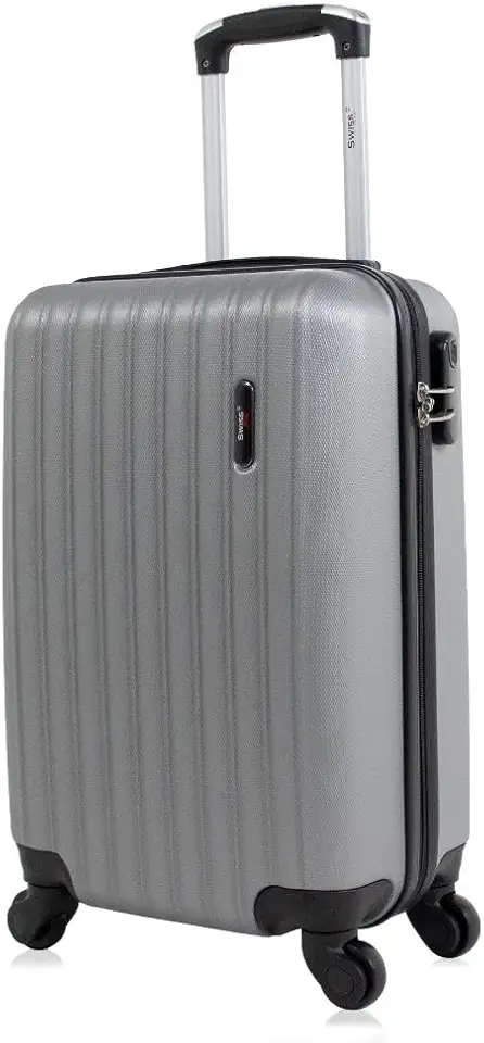 Mala de viagem bordo pequena 10kg Londres Swiss Move Prata