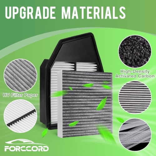 Image of Cabin & Engine Air Filter Fit for Honda Accord 2008-2012 L4 2.4L Activated Carbon Cabin Filter Replacement CF10134 CA10467 Car Accessories