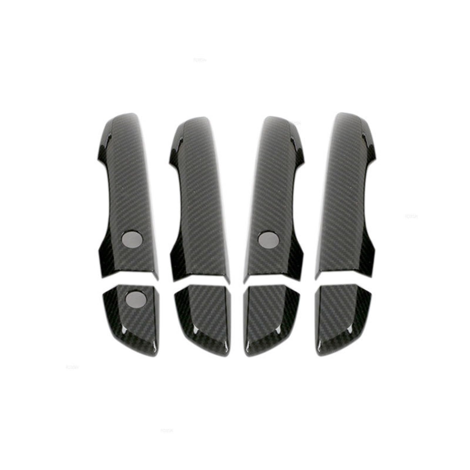 HCKCLMBMZW for Civic for 10th 2016 2017 2018 2019 2020 LHD Carbon Fiber Car Exterior Door Handle Cover Door Handle Cover(3)