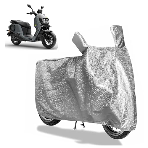 Image of Sulfar Bike Cover for River Mobility Indie Gen 3 (EV) (Electric Scooter) | Waterproof, Dustproof & UV Protected | All Weather Two Wheeler Cover (Silver) New 2026 Variants