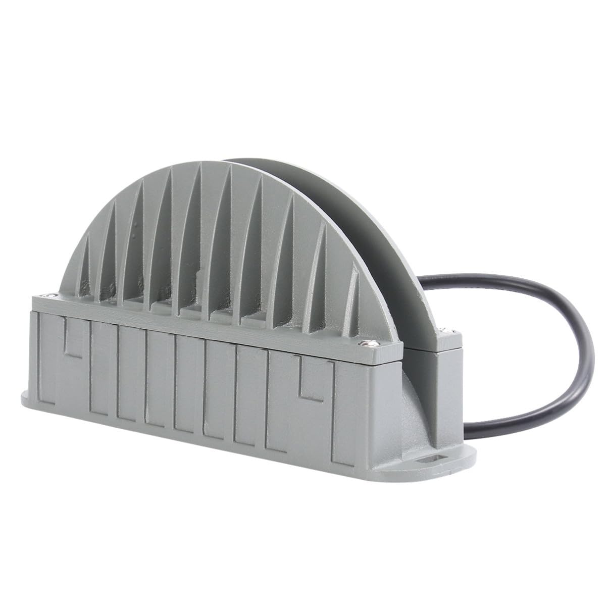 Proiettore LED Semicircolare in Alluminio Bianco per Giardino Esterno
