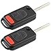 Discount Keyless Entry Remote Uncut Car Key Fob Case Flip Shell Cover Button Pad (2 Pack)