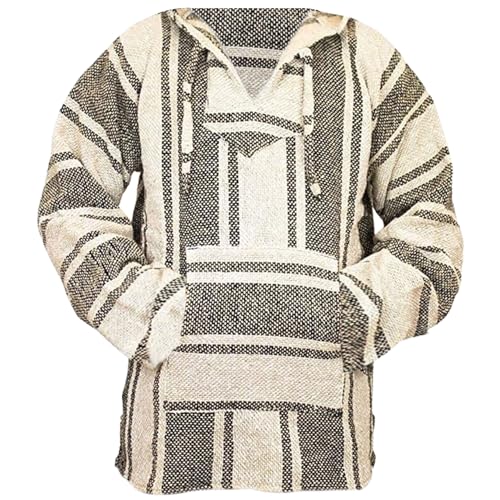 Del Mex Mexican Baja Hoodie Hippie Surf Poncho Sweater Sweatshirt Pullover Jerga product thumbnail 17