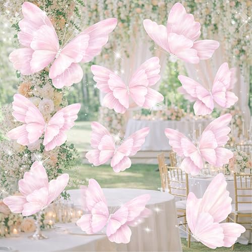 10 Pcs Large Butterfly Party Decorations Mariposas Grandes para Decoracion