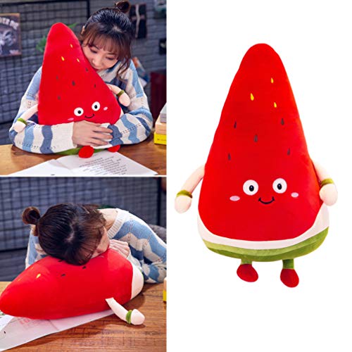 Amosfun Almofada de pelúcia para sofá de boneca de melancia fofa almofada de frutas para decoração d