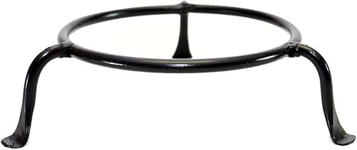 Soporte básico para anillo de exhibición de hierro forjado, 4.5 pulgadas de diámetro interior del anillo x 2 de alto, Hierro forjado, Sin gemas.