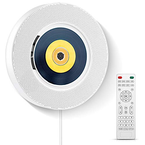 Portable CD Player with Bluetooth, Wall Mountable CD Music Player Home Audio Boombox