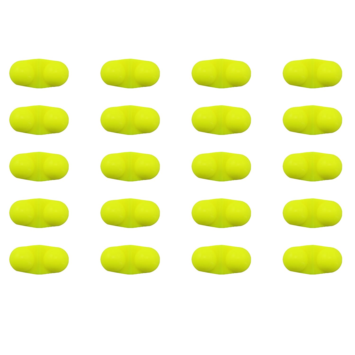 YTgilo 20PCS Sea Fishing Attractor Bell Beads Double Ringer Beads Glow in The Dark Snap Line Bell Fishing Accessories Fish Hook Ringer Beads Sea Fishing Attractor Bell Beads Accessories Yellow
