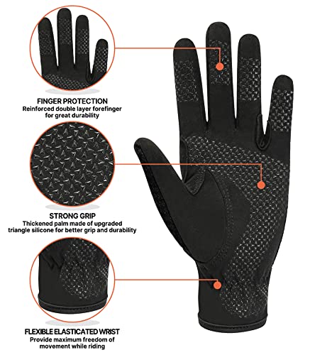 Kids Horse Riding Gloves Equestrian Anti Slip Children Horseback Bike Gardening Fishing Cycling Outdoor Activities Riding Gloves Girls Boys Youth #TOP3