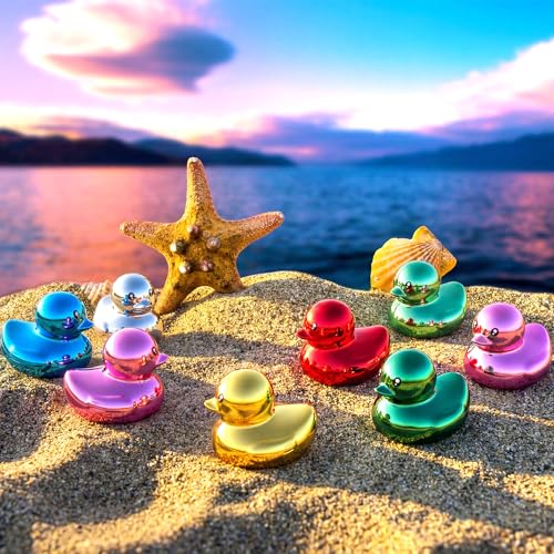 24 Figuras Mini Patos Metálicos de 2 Pulgadas Multicolor miniatura 4