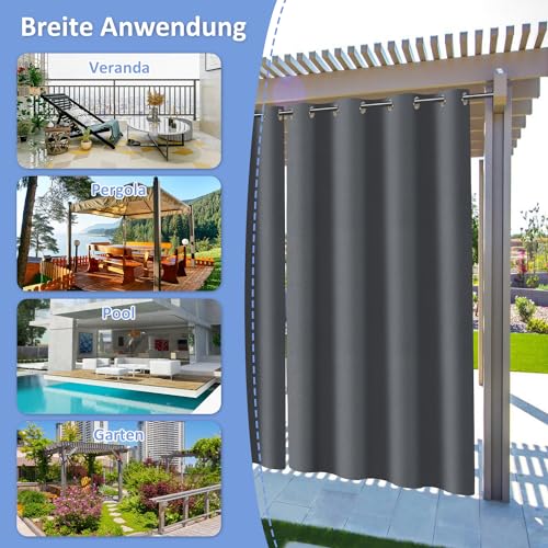 Rideaux d'extérieur imperméables pour protéger la terrasse des intempéries - 8