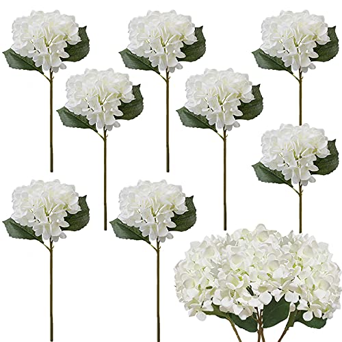 Buy Hinyo 8 PCS Large Artificial Hydrangea Silk Flowers 6 inch Fake