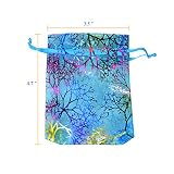 Marrywindix 100pcs Blue Organza Drawstring Pouches Jewelry bags, Candy Pouch Chocorate Pouch Party Wedding Favor Gift Bag