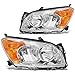 2PCS Headlights Assembly for USA Built Model For 2009 2010 2011 2012 Toyota RAV4 Base Limited Replacement Headlamps Chrome housing Amber Reflector Driver & Passenger Side