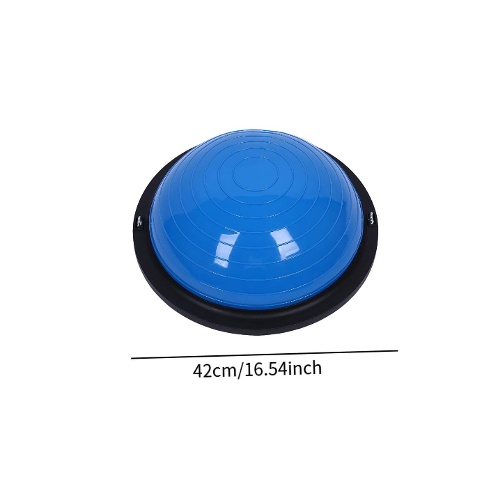 Balance Ball Trainingsgerät Gleichgewicht Halb Ball mit Widerstandsbändern Rutschfestem PVC Material für Training zu Hause Büro Studio, Blau