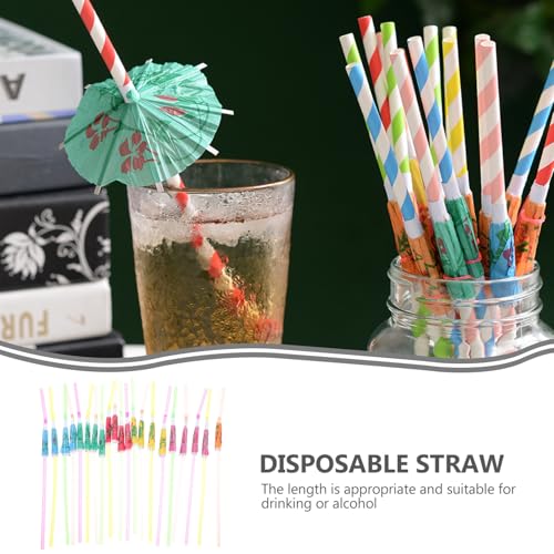 50 pitillos de papel decorativos con sombrilla de 24 cm miniatura 4