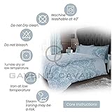 GC GAVENO CAVAILIA Paisley Duvet Cover King Size - Reversible Bedding and Linen - Ultra Soft Bed Cover With Pillow Cases - Duck Egg - Image 4