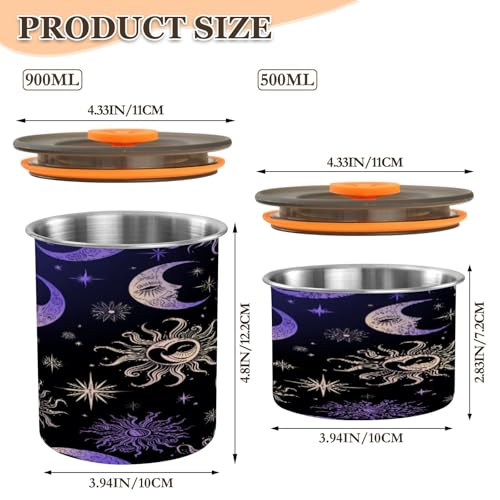 Envase hermético acero inoxidable 900ml para café miniatura 2