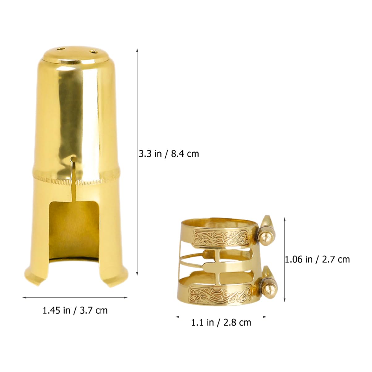 ibasenice 4sets Accessori Per Sax e Clarinetto Cappuccio Con Clip Decorativa Facile Da Installare Resistente e Duraturo Strumenti Musicali Per Professionisti e Principianti