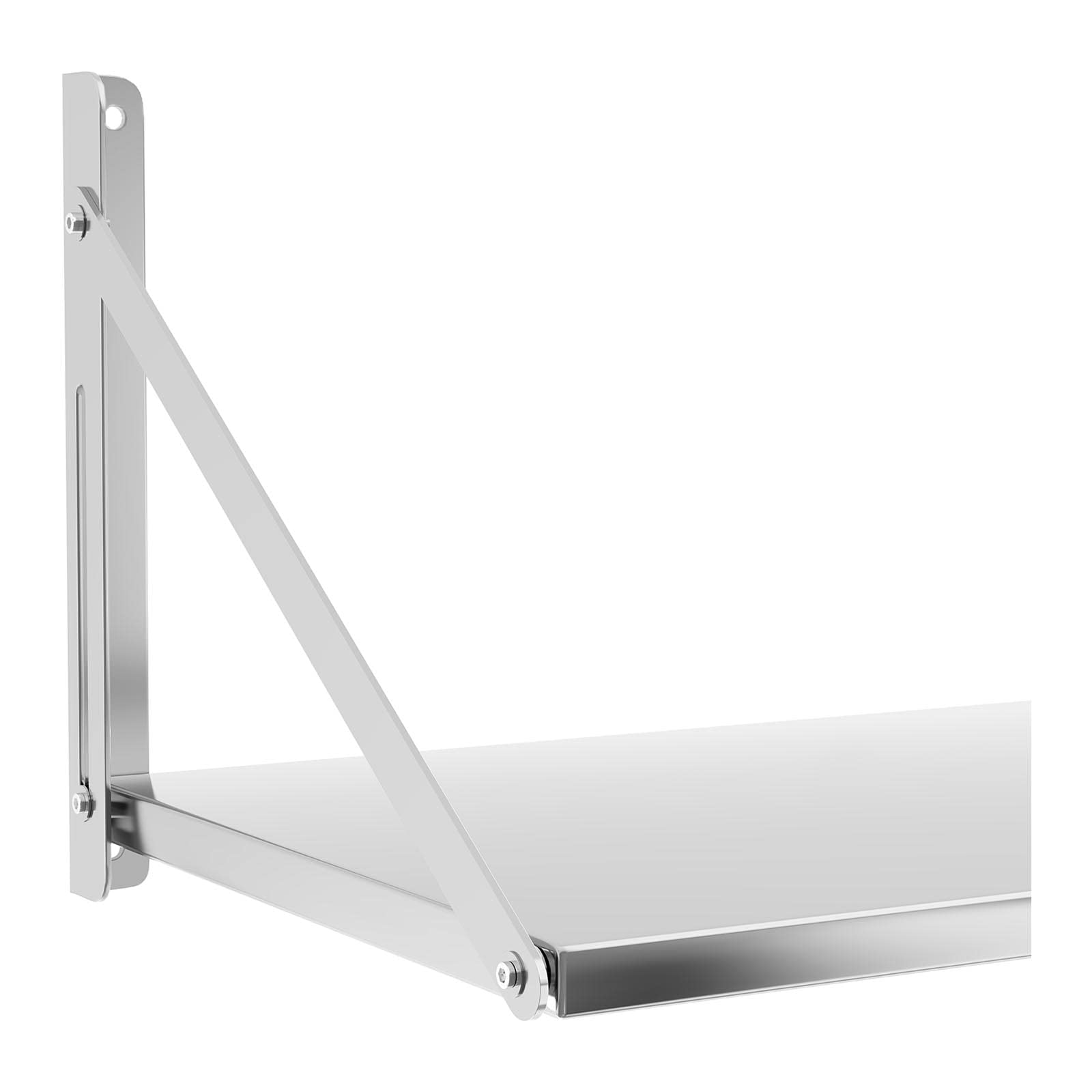Royal Catering Mensola Pieghevole A Muro Ribaltabile Da Parete Ripiegabile RC-BFWS6045 (40 kg, 60 x 45 cm, Acciaio Inox)