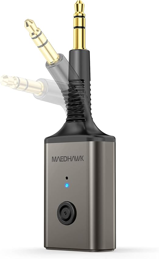 MaedHawk Aux Bluetooth Adapter for Car, Portable Bluetooth