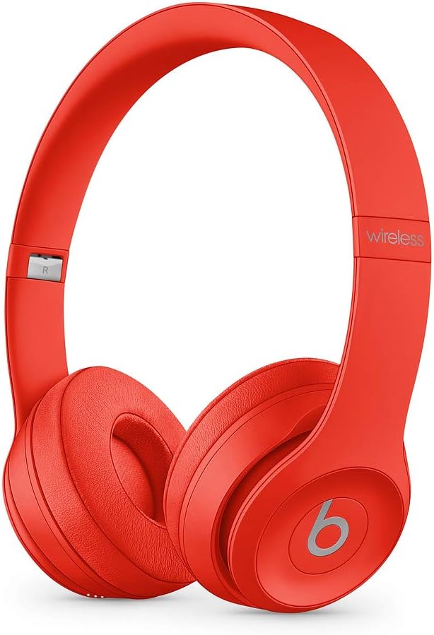 Solo3 Wireless On-Ear Headphones - Apple W1 Headphone Chip, Class 1 Bluetooth, 40 Hours of Listening Time, Built-in Microphone - Red